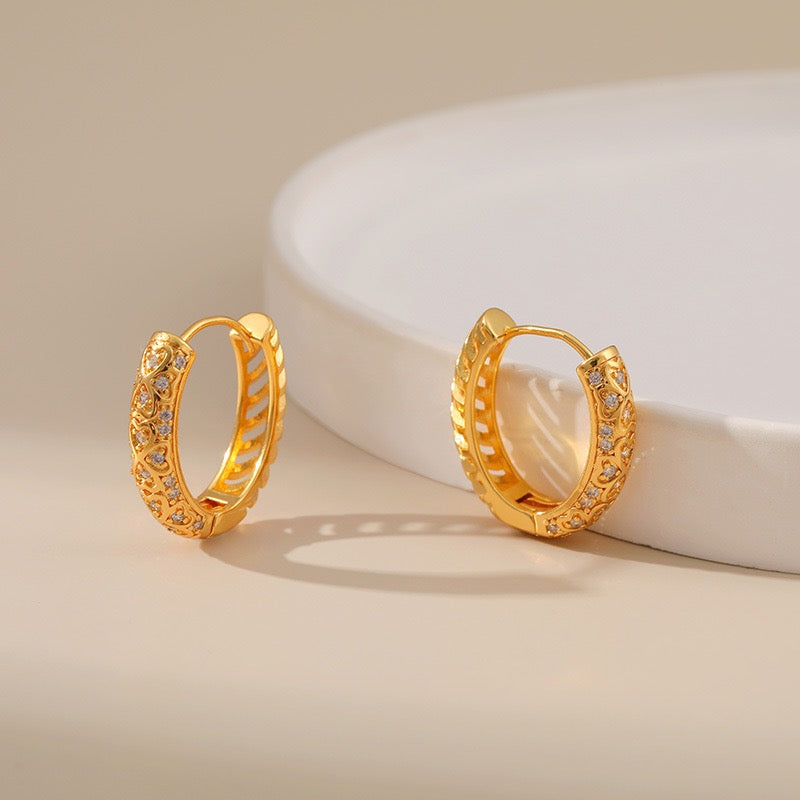 Gold plated hoops