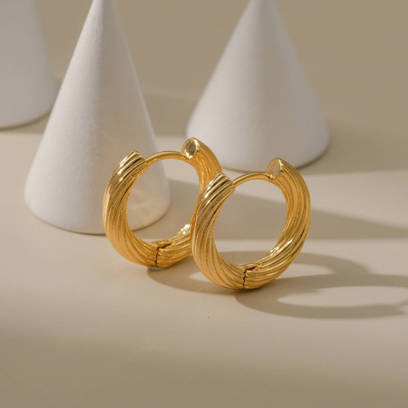 Gold plated mini hoops