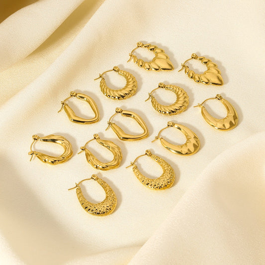 Gold plated hoops