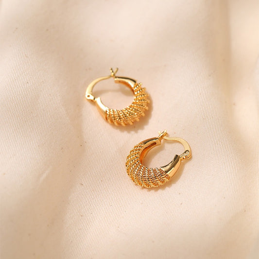 Mini dainty gold plated hoops