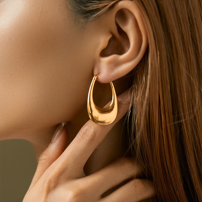 Gold plated hoops