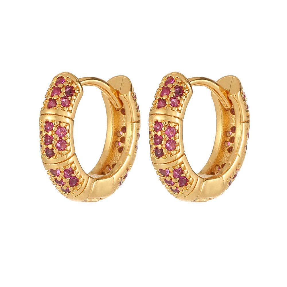 Mini zircon hoops