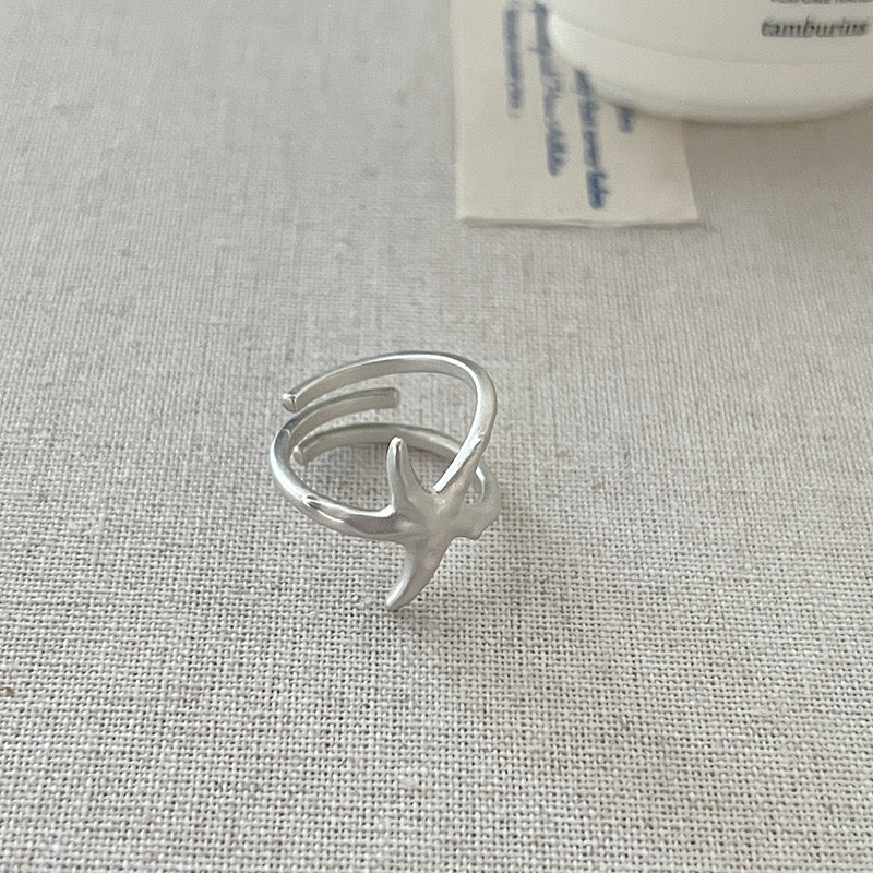 Sea star Silver ring