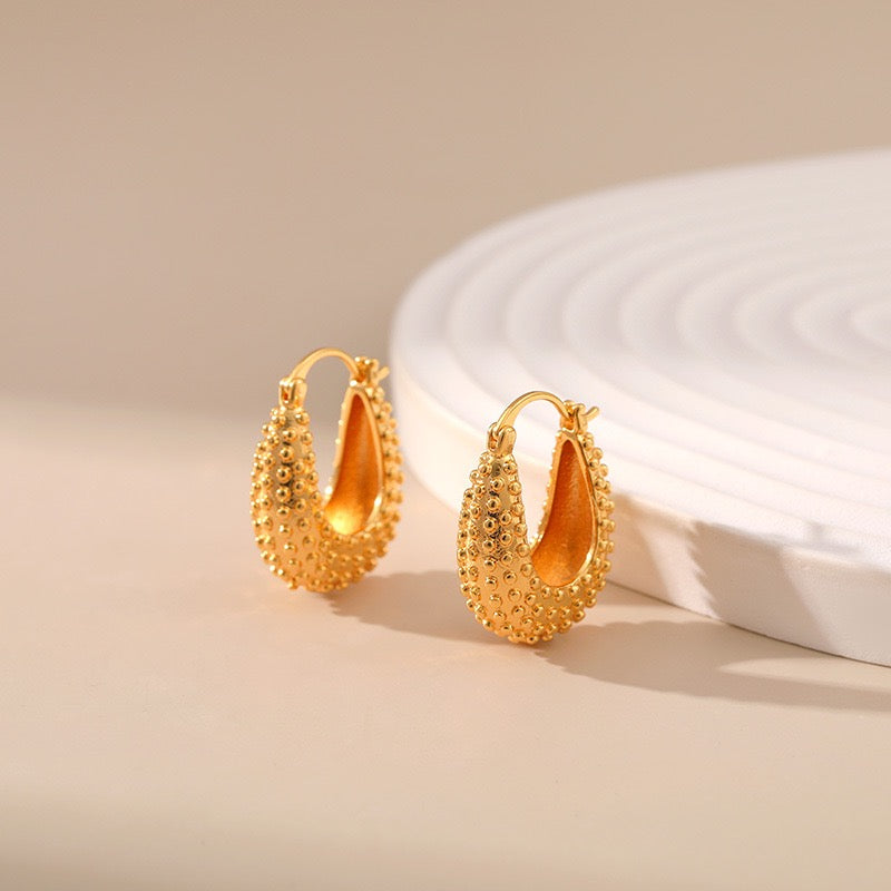 Gold plated hoops