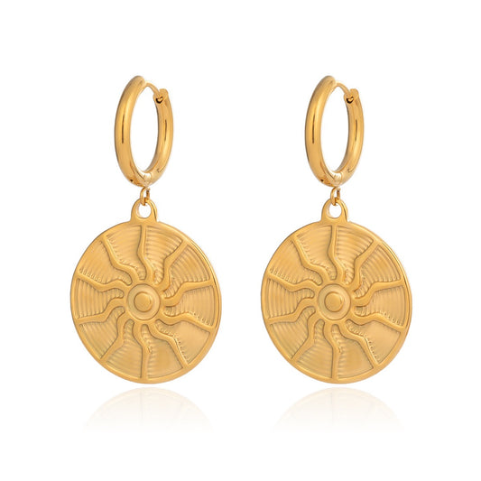 Sun hoops earrings