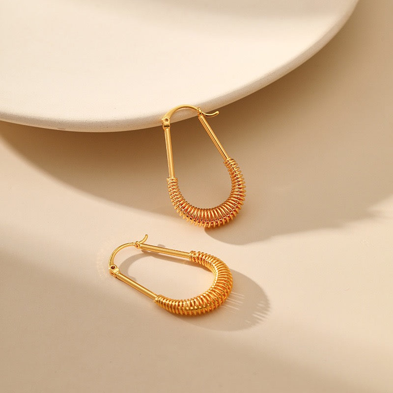 Gold plated earrings