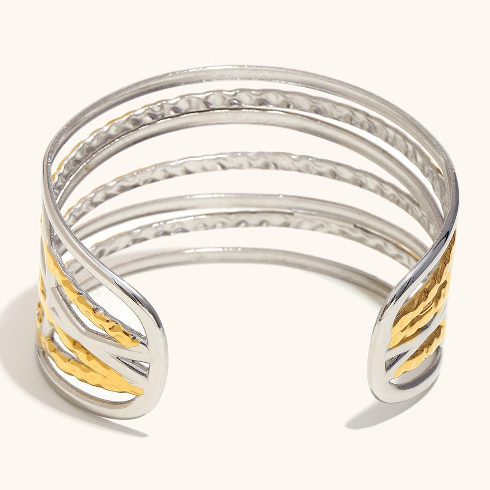 Two tones layer bangle