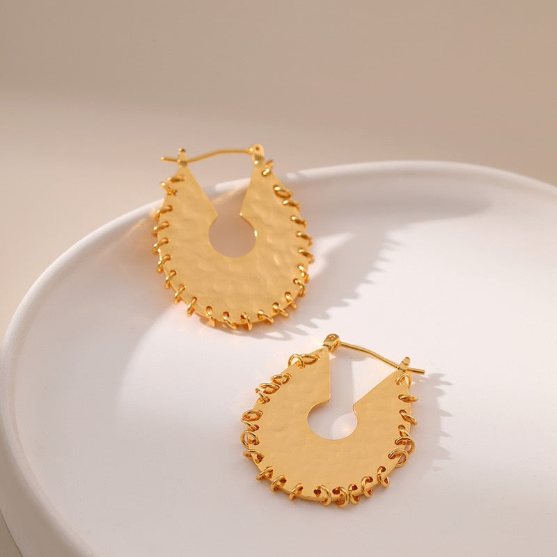 Gold plated hoops