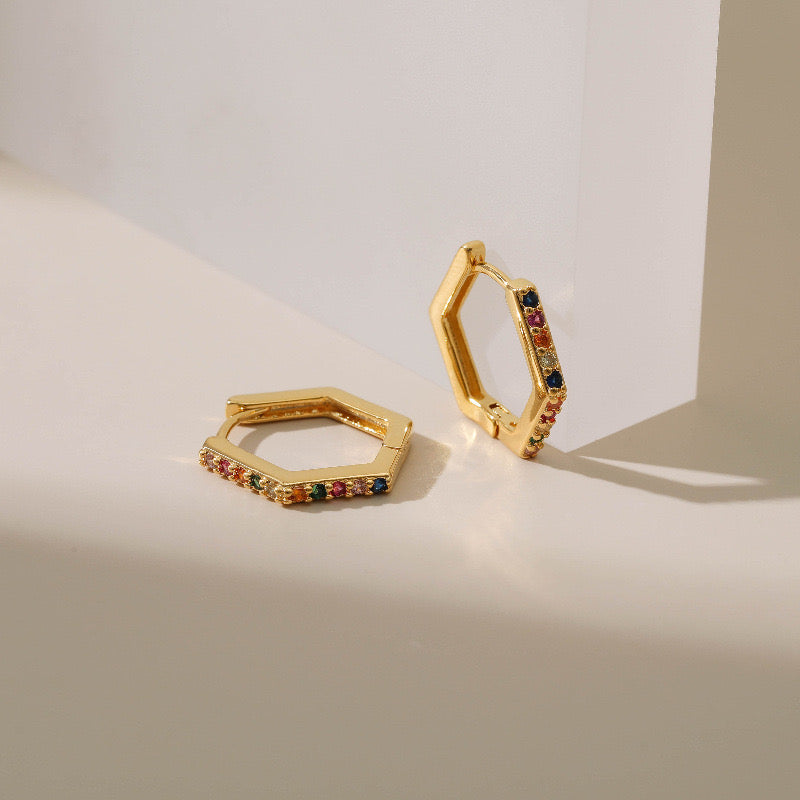 Dainty gold plated hoops