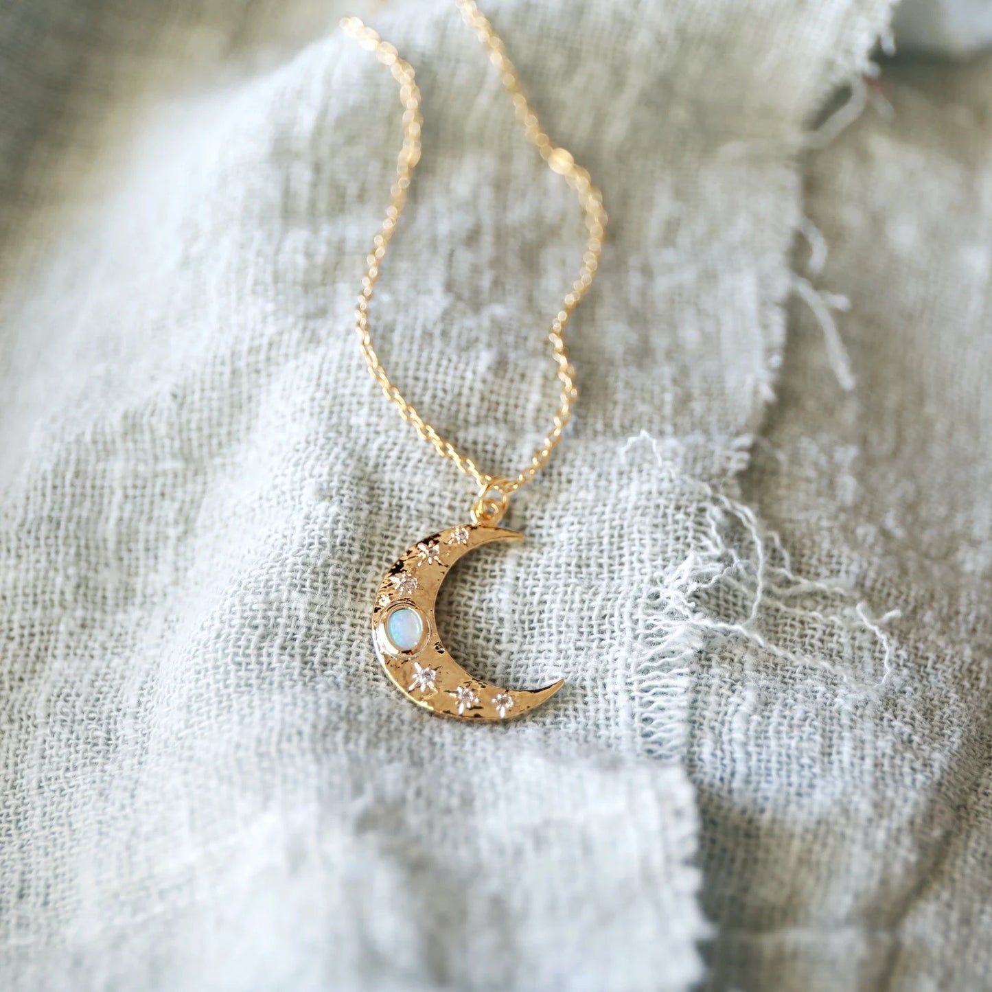 Moon stone necklace