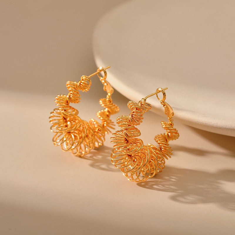 Gold plated earrings