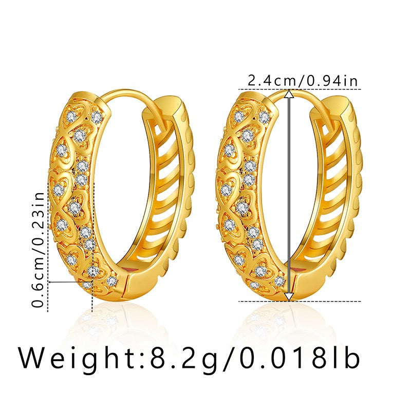 Gold plated hoops