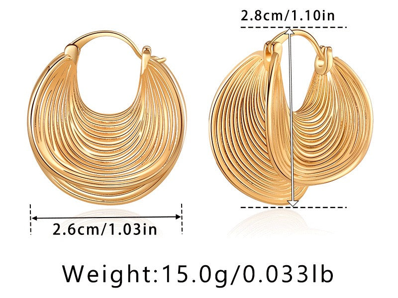 Gold plated hoops