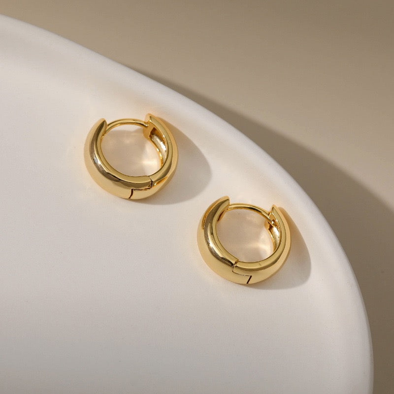 Gold plated hoops