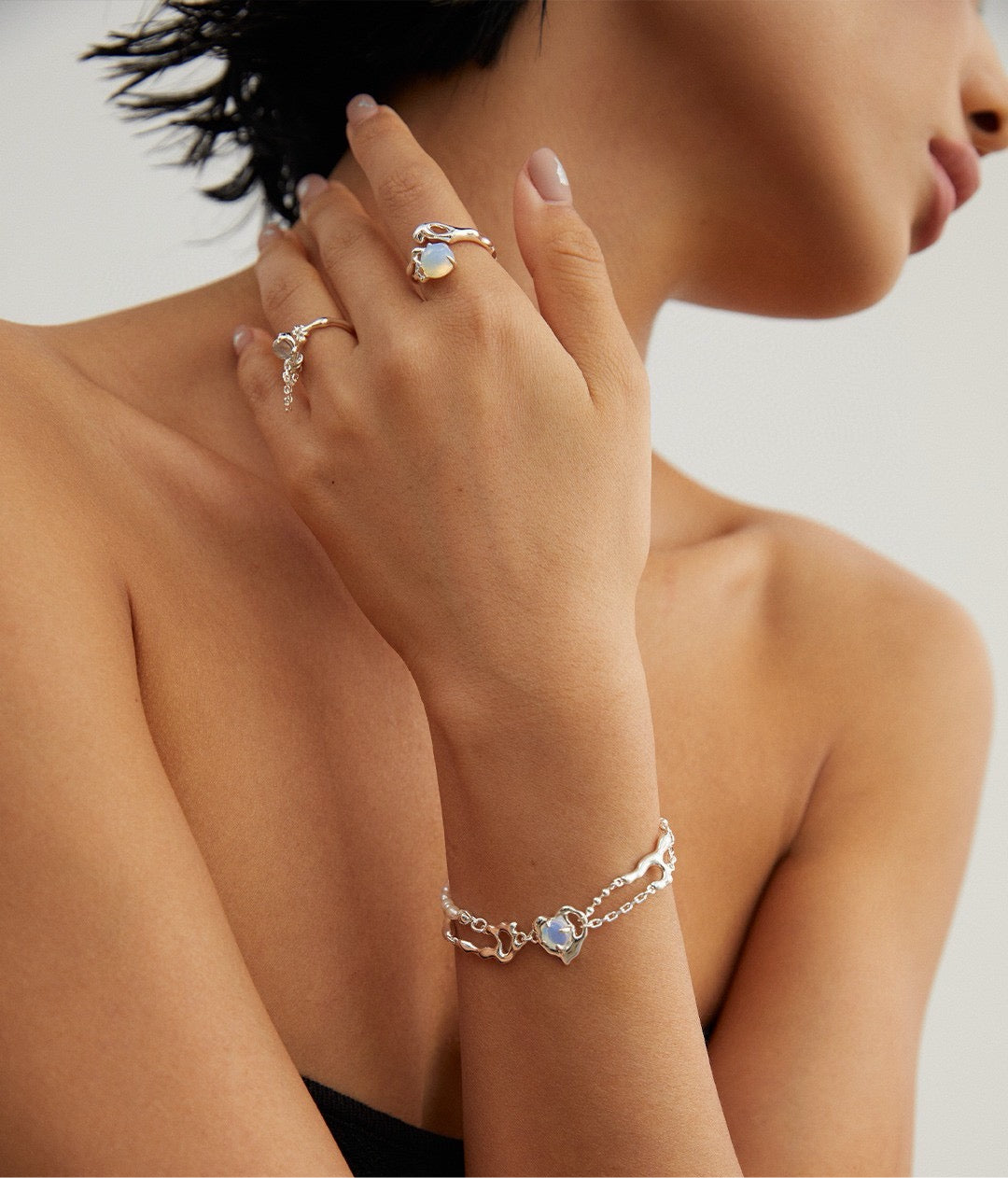 Moon stone dream rings