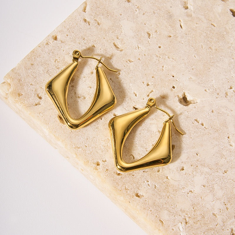 Gold plated hoops