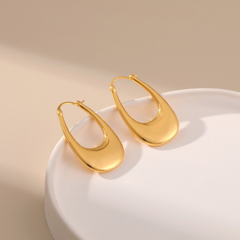 Gold plated hoops