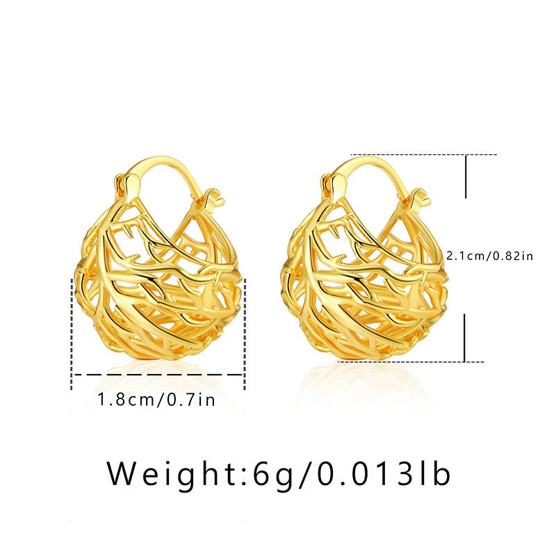 Gold plated hoops