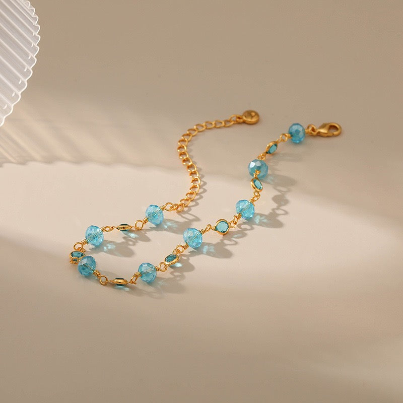 Light blue zircon bracelet