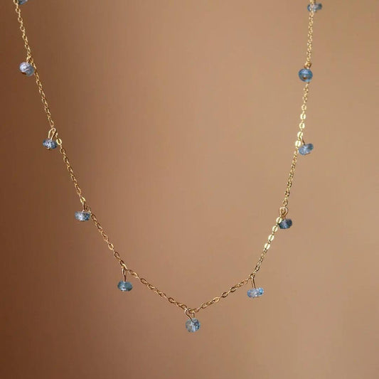 Light blue zircon necklace