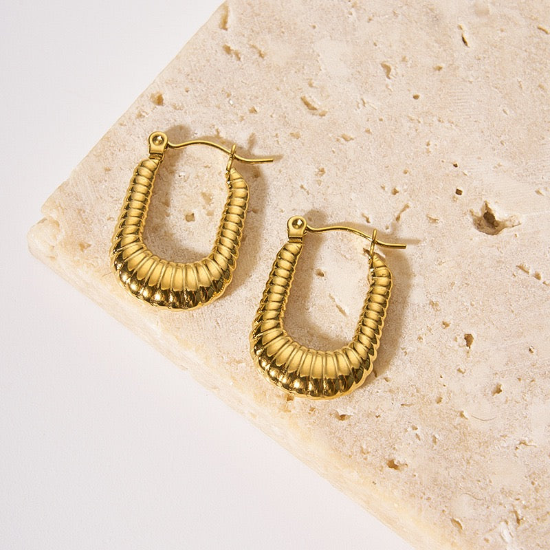 Gold plated hoops