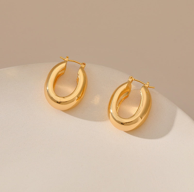 Gold plated hoops