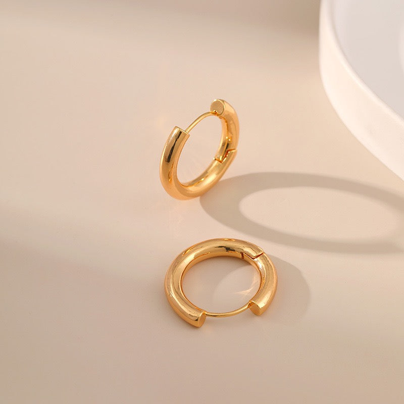 Classic gold hoops