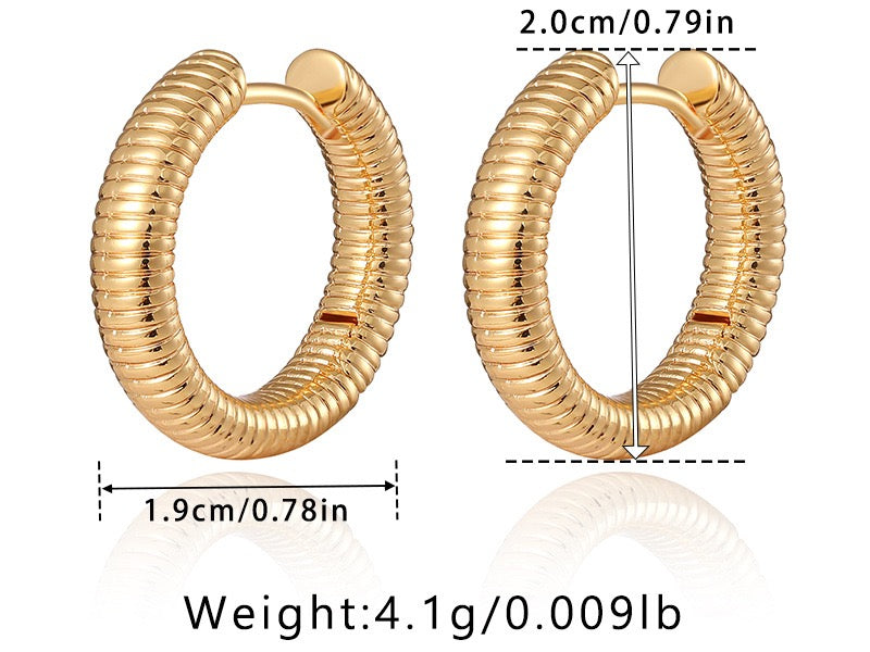 Gold plated hoops