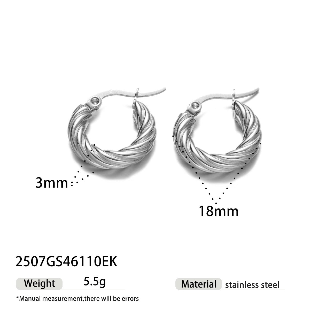 Swiftly twist hoop earrings
