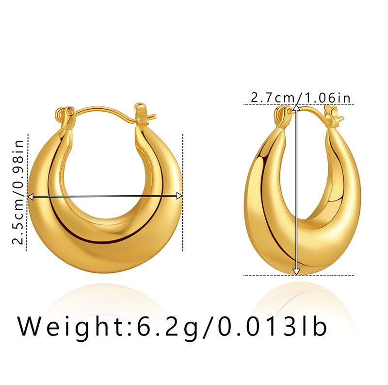 Gold plated hoops