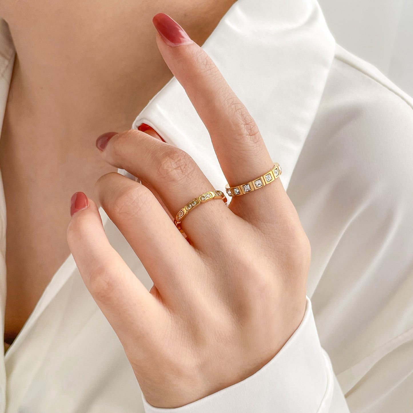 Gold plated rings