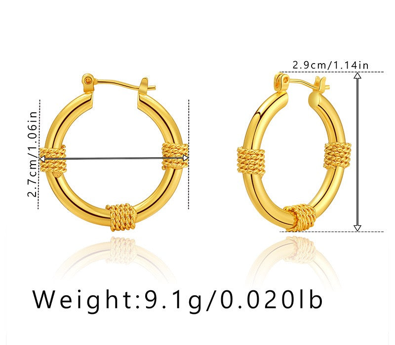 Gold plated hoops