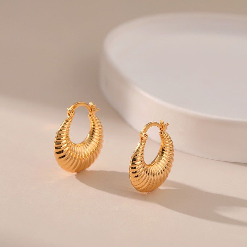 Gold plated hoops