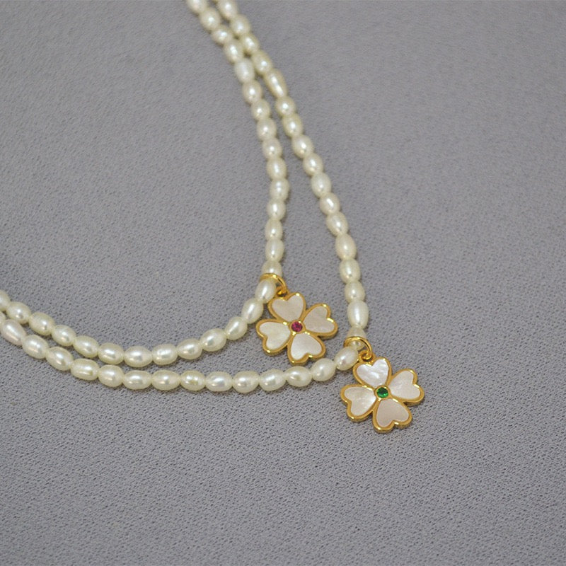 Clover pearl necklaces