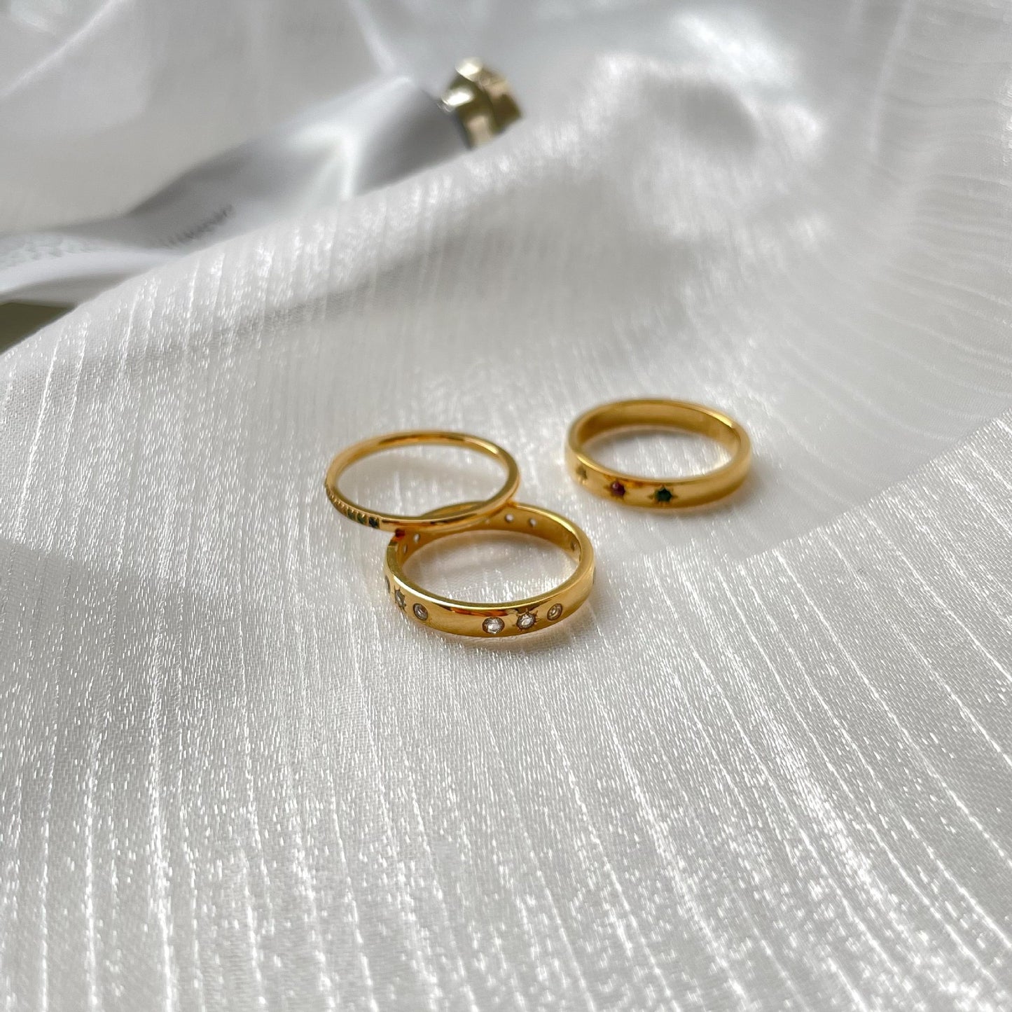 Gold plated rings