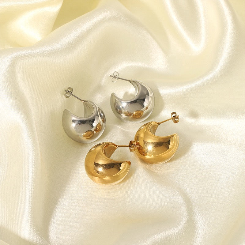 Waterdrop studs oval collections