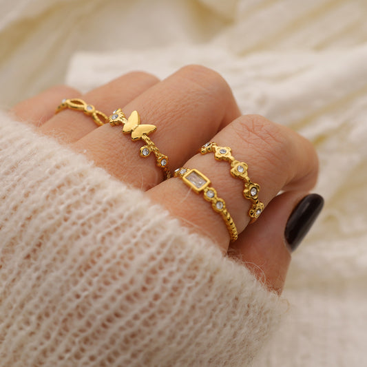 Gold plated rings