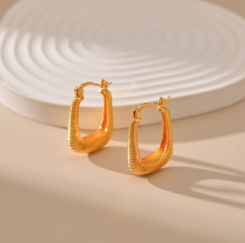 Gold plated hoops