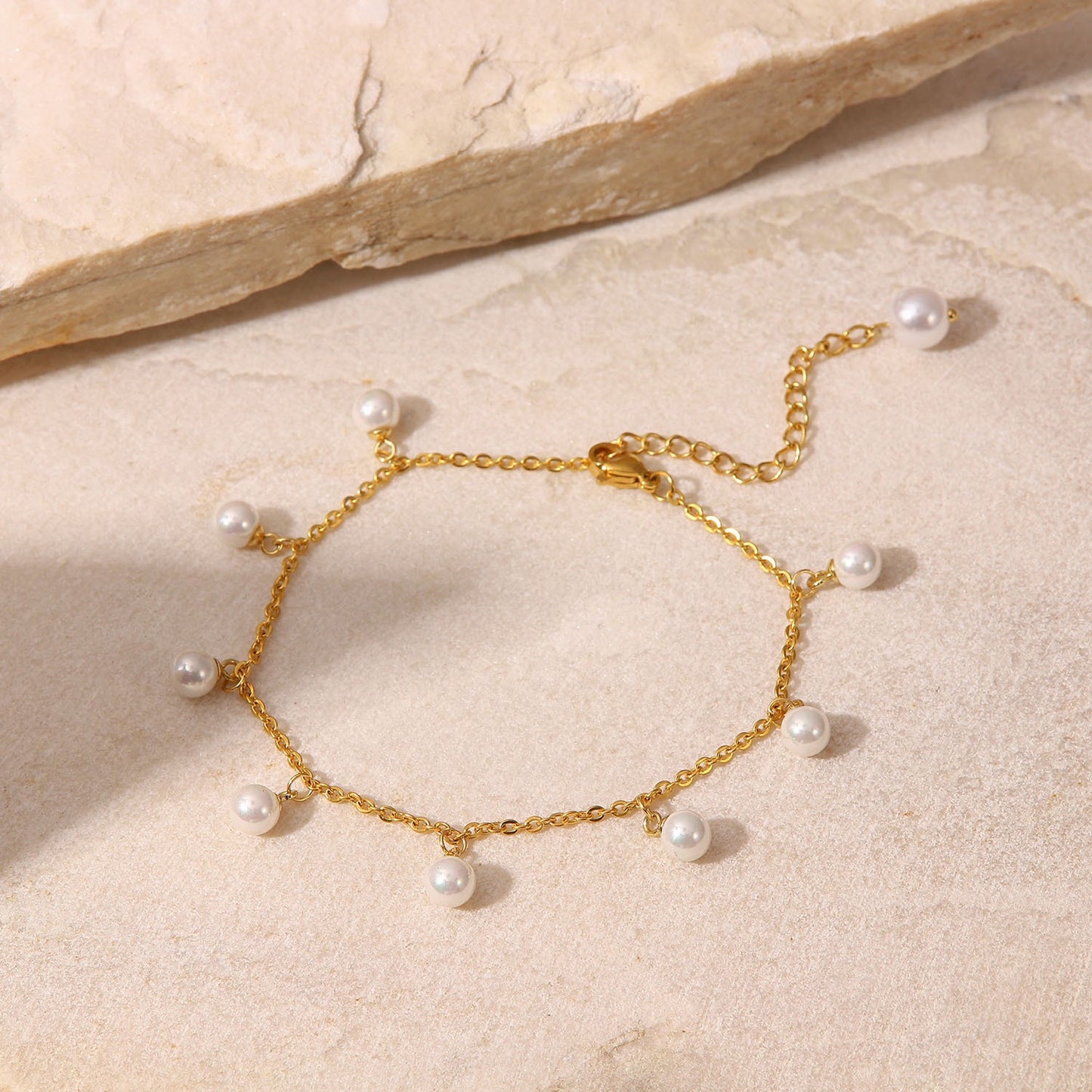 Shell pearl anklets