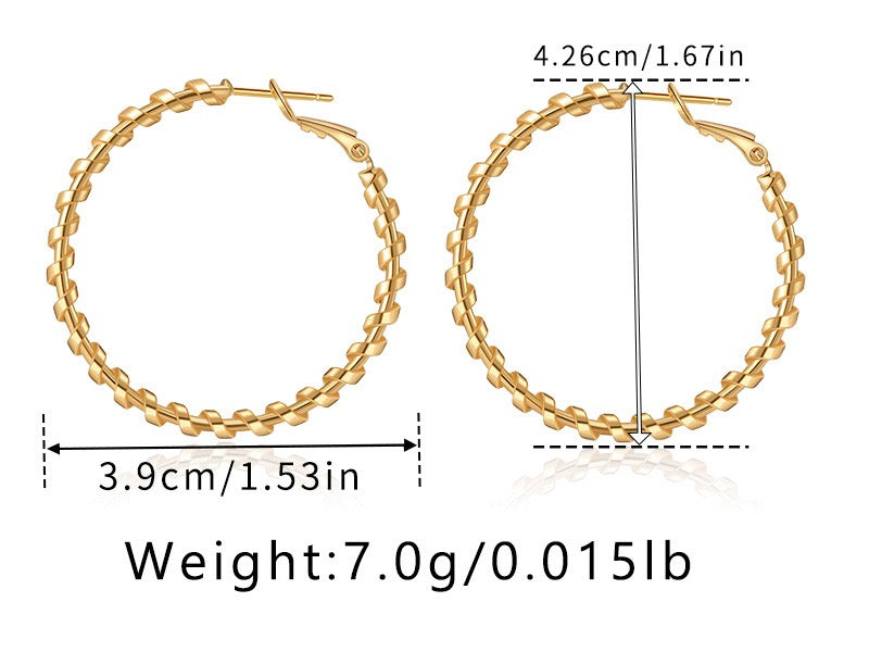 Gold plated hoops