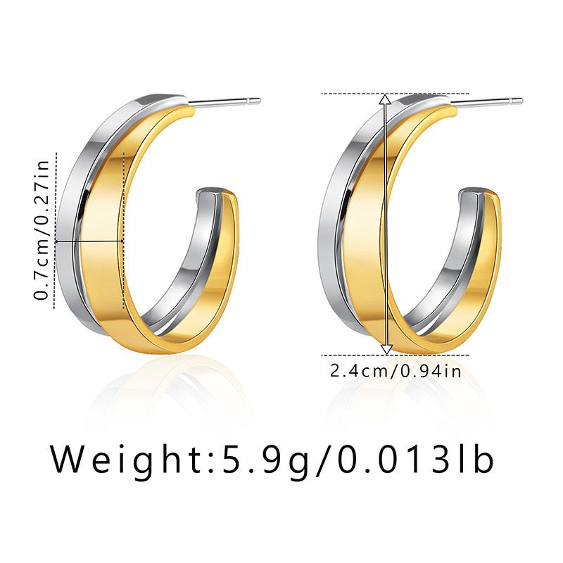 Gold and silver hoops collection