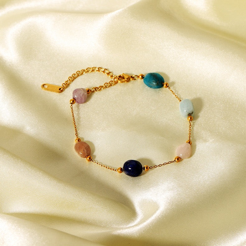 Colorful stones bracelet