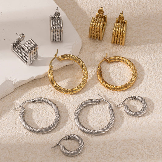 Swiftly twist hoop earrings