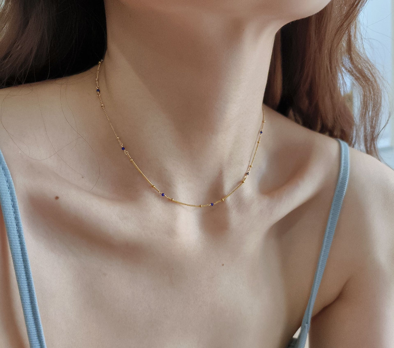 14k gold filled natural stone necklaces