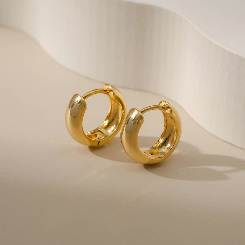 Gold plated hoops