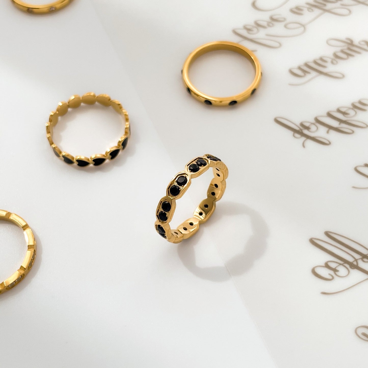 Gold plated rings