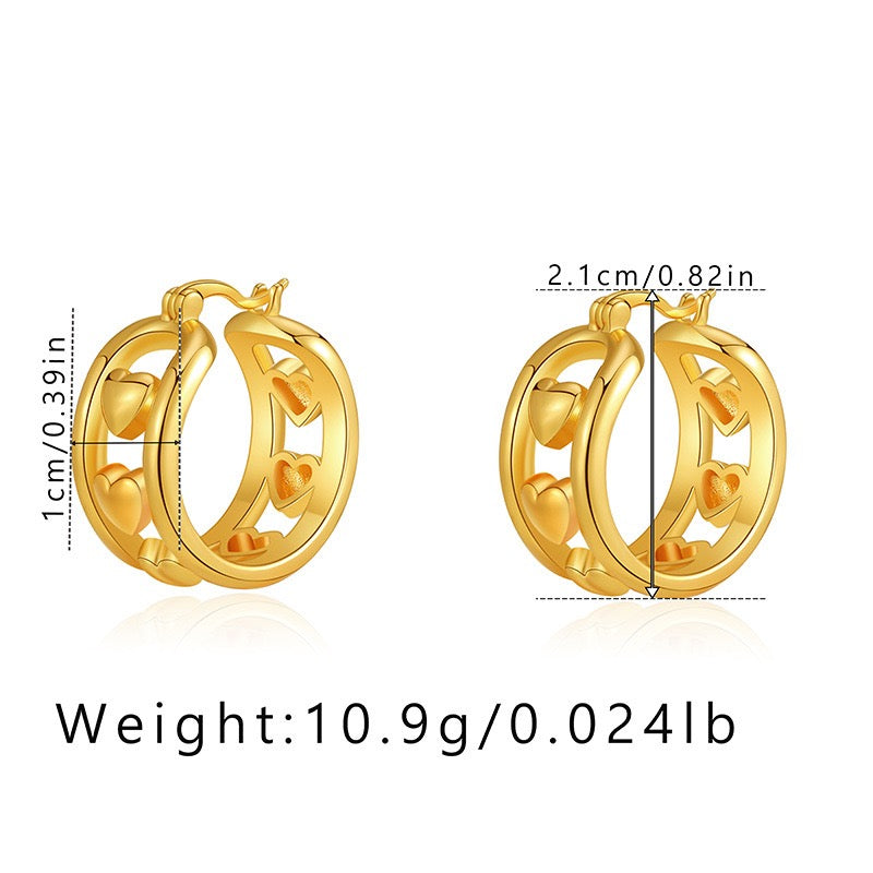 Gold plated hoops