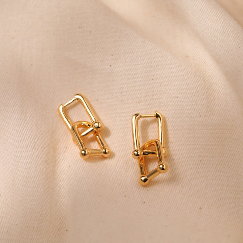 Gold plated hoops