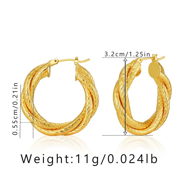 Gold plated hoops