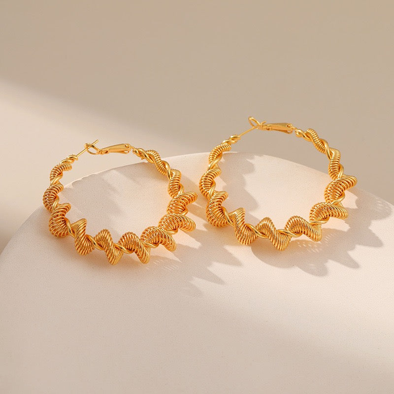 Gold plated hoops